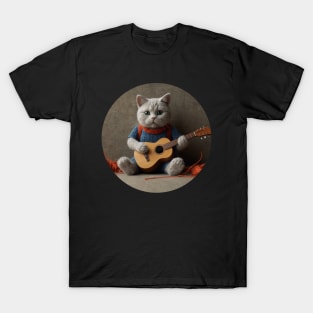 Cute bear cat guitar T-Shirt